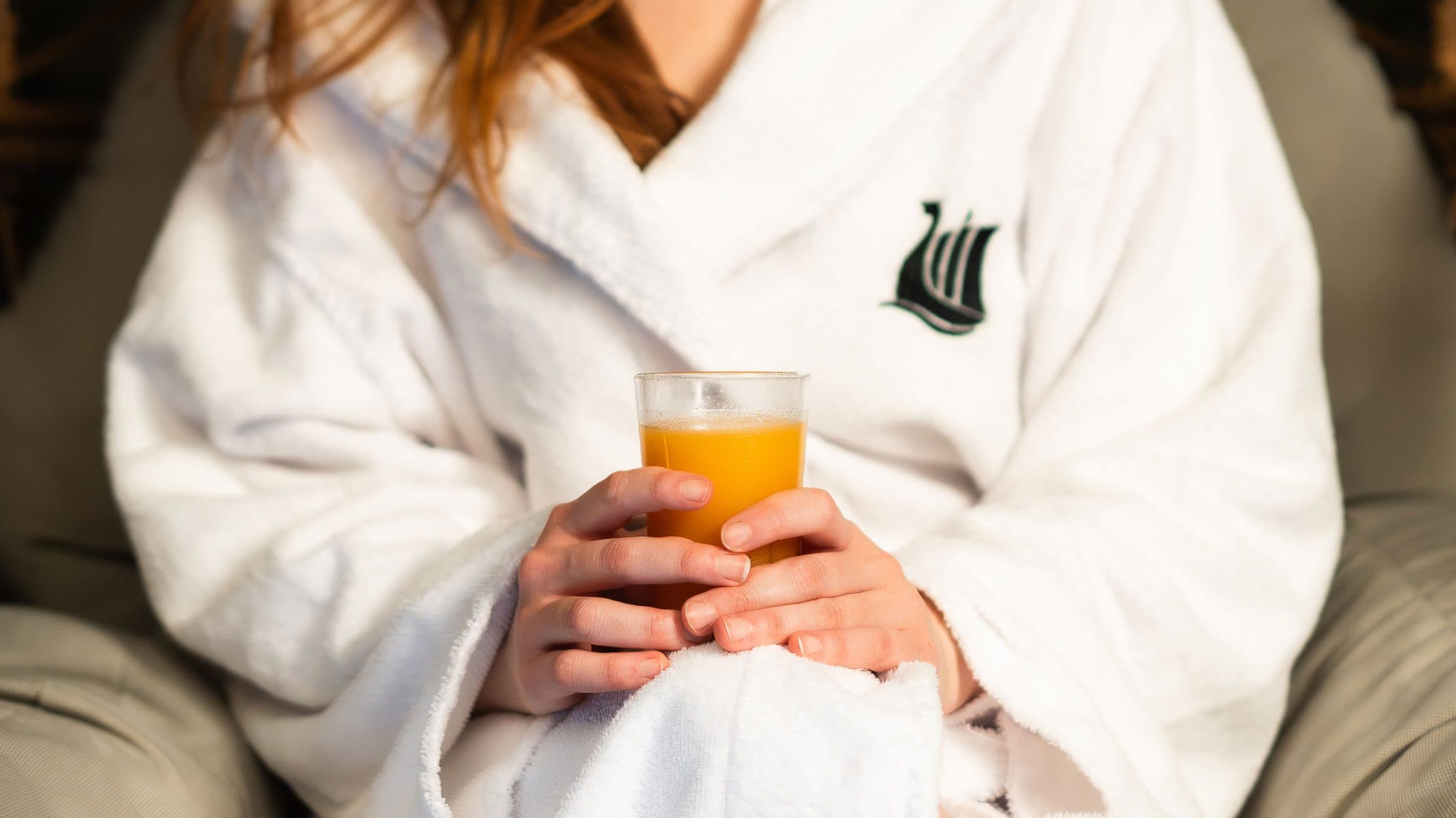 A tray of Loop's cold-pressed juices, compliments of Scandinave Spa Vieux-Montréal.